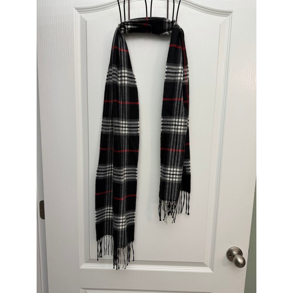 VERAAS Plaid Fringe Scarf